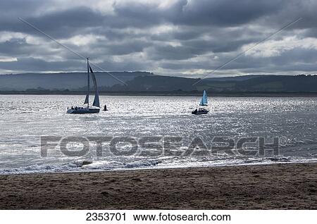 Sailing in Exe estuary; Devon, England View Large Photo Image Stock Image - Sailing in Exe estuary; Devon, England. Fotosearch