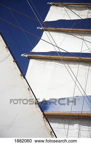 Sails And Blue Sky, Close Up View Large Photo Image Stock Image - Sails And Blue Sky, Close Up. Fotosearch