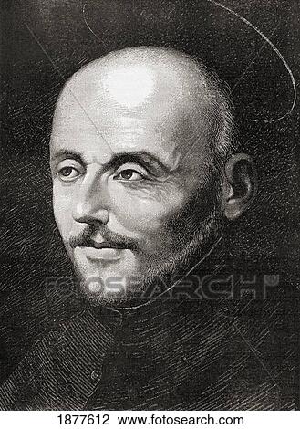 Stock Image - Saint Ignatius Of Loyola, 1491 To 1556. Spanish Knight, Hermit And Priest, Who Founded The Society Of Jesus. From The Book Short History Of The English People By J. R. Green Published London 1893.. Fotosearch
