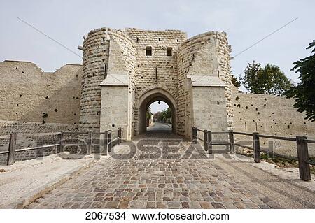 Saint-Jean's Gate In The Ramparts, Provins, Seine-Et-Marne, France View Large Photo Image Picture - Saint-Jean's Gate In The Ramparts, Provins, Seine-Et-Marne, France. Fotosearch