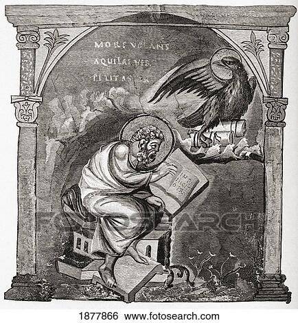 Saint John The Evangelist. From The Gospel Book Given By Otto Ii To Aethelstan. From The Book Short History Of The English People By J. R. Green, Published London 1893 View Large Photo Image Stock Photograph - Saint John The Evangelist. From The Gospel Book Given By Otto Ii To Aethelstan. From The Book Short History Of The English People By J. R. Green, Published London 1893. Fotosearch
