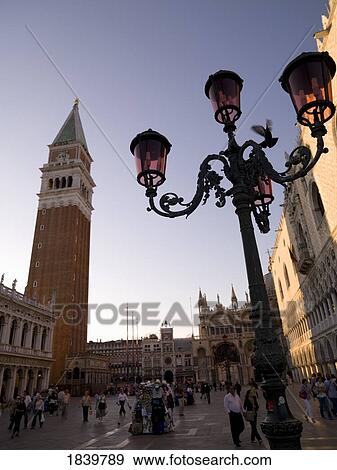 Saint Mark's Square With Campanile; Venice, Italy View Large Photo Image Stock Photo - Saint Mark's Square With Campanile; Venice, Italy. Fotosearch