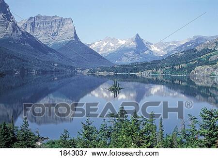 Saint Mary Lake; Glacier National Park, Montana, Usa View Large Photo Image Stock Photo - Saint Mary Lake; Glacier National Park, Montana, Usa. Fotosearch