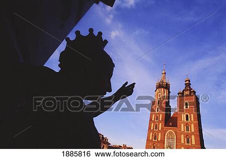 Saint Mary's Church In Main Market Square View Large Photo Image Stock Photograph - Saint Mary's Church In Main Market Square. Fotosearch