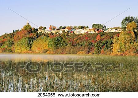 Saint-Mathieu Lake And Village, Bas-Saint-Laurent Region, Saint-Mathieu, Quebec. View Large Photo Image Stock Photography - Saint-Mathieu Lake And Village, Bas-Saint-Laurent Region, Saint-Mathieu, Quebec.. Fotosearch