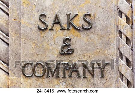 Stock Photography - Saks Department Store, 5th Avenue; New York City, New York, United States of America. Fotosearch