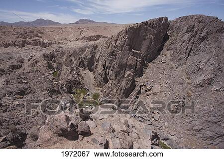 Stock Photo - Salado River Flowing Through The Quebrada Del Diablo (DevilÃƒÆ’Ã¢â‚¬Â S Gorge), Antofagasta Region, Chile. Fotosearch