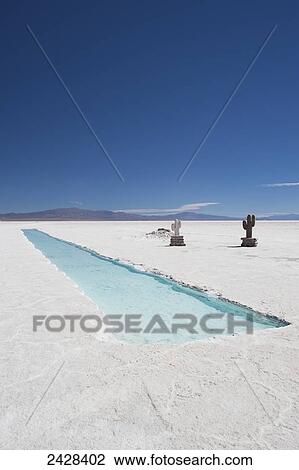 Stock Image - Salinas Grandes; Jujuy province, Argentina. Fotosearch