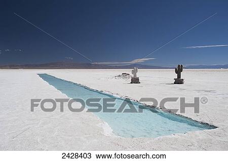 Stock Image - Salinas Grandes; Jujuy province, Argentina. Fotosearch