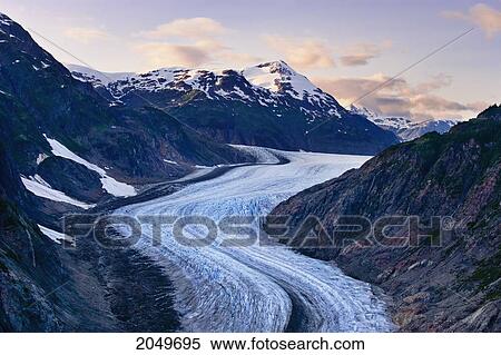 Salmon Glacier At Sunset, Northern British Columbia View Large Photo Image Stock Photography - Salmon Glacier At Sunset, Northern British Columbia. Fotosearch