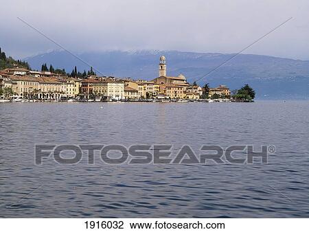 Stock Image - Salo, Lake Garda. Fotosearch
