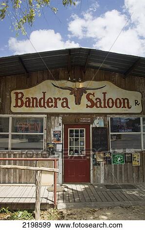 Saloon In Bandera 'cowboy Capital Of The World' Is The Centre Of Texas' Dude Ranch Industry. Texas, Usa View Large Photo Image Stock Photo - Saloon In Bandera 'cowboy Capital Of The World' Is The Centre Of Texas' Dude Ranch Industry. Texas, Usa. Fotosearch
