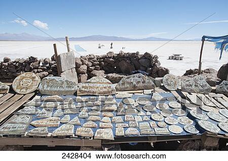 Picture - Salt souvenirs in Salinas Grandes; Jujuy Province, Argentina. Fotosearch