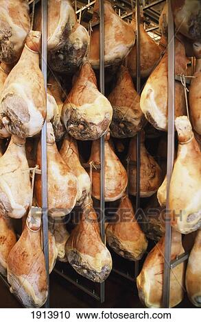 Stock Image - Salted Legs Of Ham. Fotosearch