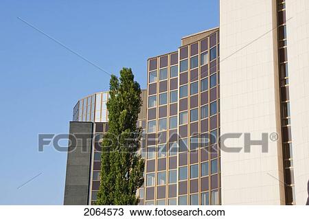 Stock Image - Salvador De Madariaga Building, Strasbourg, France. Fotosearch