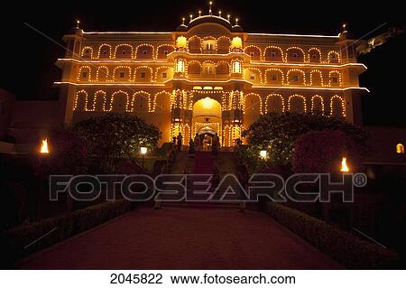 Samode Palace At Night, Rajasthan, India View Large Photo Image Stock Image - Samode Palace At Night, Rajasthan, India. Fotosearch