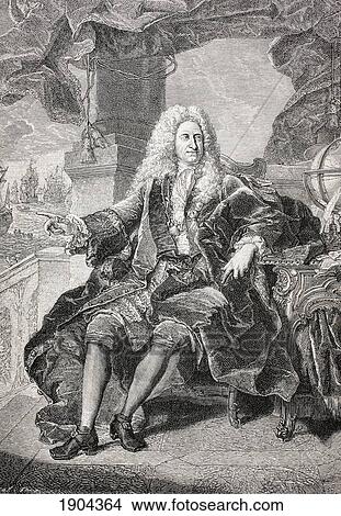 Picture - Samuel Bernard, 1651-1739, Count Of Coubert. French Financier. From Xviii Siecle Institutions, Usages Et Costumes, Published Paris 1875.. Fotosearch