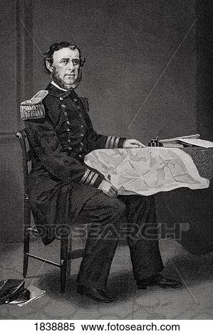 Stock Photography - Samuel Francis Dupont Or Du Pont 1803 1865. American Admiral On Union Side During Civil War. From Painting By Alonzo Chappel. Fotosearch
