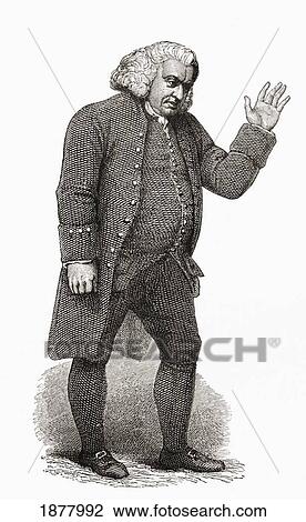 Stock Image - Samuel Johnson, 1709 To 1784. English Author, Poet, Essayist, Moralist, Literary Critic, Biographer, Editor And Lexicographer. From The Book Short History Of The English People By J. R. Green, Published London 1893. Fotosearch