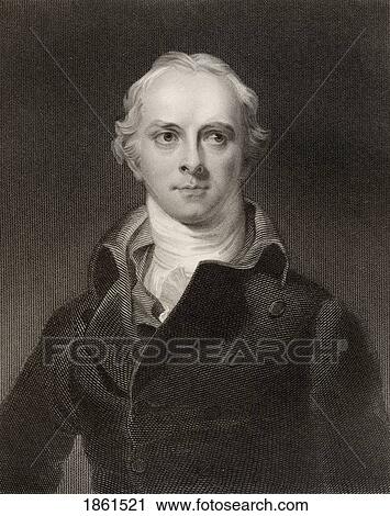 Stock Image - Samuel Lysons 1763 To 1819 English Antiquary Engraved By H Robinson After Sir T Lawrence From The Book National Portrait Gallery Volume Iii Published C 1835. Fotosearch