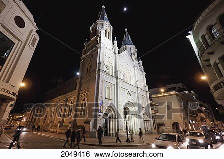San Alfonso Church At Night, Cuenca, Azuay, Ecuador View Large Photo Image Stock Photograph - San Alfonso Church At Night, Cuenca, Azuay, Ecuador. Fotosearch