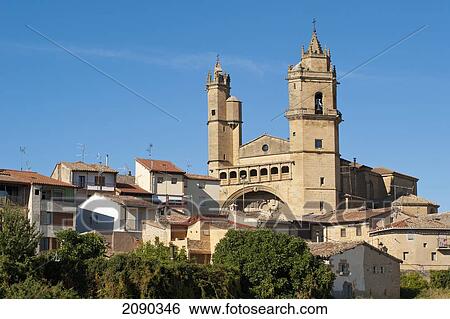 Stock Photograph - San Andres Church, Elciego, Basque Country, Spain. Fotosearch
