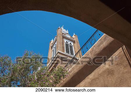 Picture - San Felipe De Neri Church In Old Town Albuquerque, New Mexico, Usa. Fotosearch