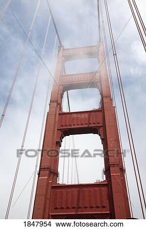 San Francisco, California, Usa; Low Angle View Of Golden Gate Bridge View Large Photo Image Picture - San Francisco, California, Usa; Low Angle View Of Golden Gate Bridge. Fotosearch
