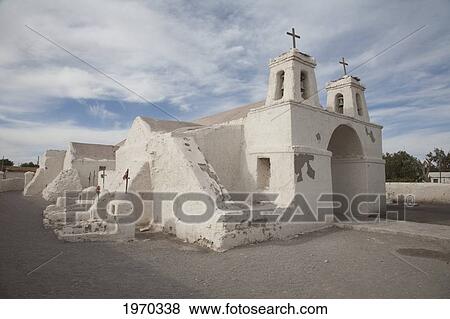 Stock Photo - San Francisco De Chiu Chiu Church, Antofagasta Region, Chile. Fotosearch