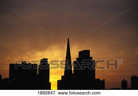 Stock Photo - San Francisco Skyline With Transamerica Building. Fotosearch