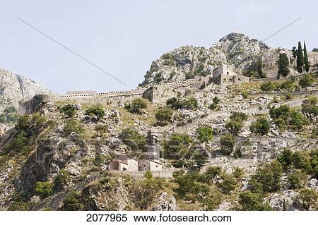 Stock Photography - San Giovanni Fortress, Kotor, Monte. Fotosearch