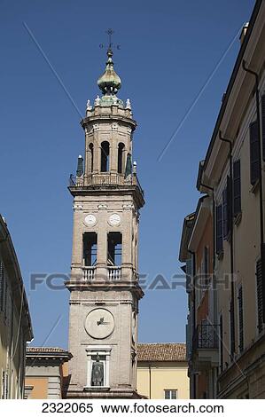 San Ludovico Bell Tower against blue sky; Parma, Emilia-Romagna, Italy View Large Photo Image Stock Photography - San Ludovico Bell Tower against blue sky; Parma, Emilia-Romagna, Italy. Fotosearch