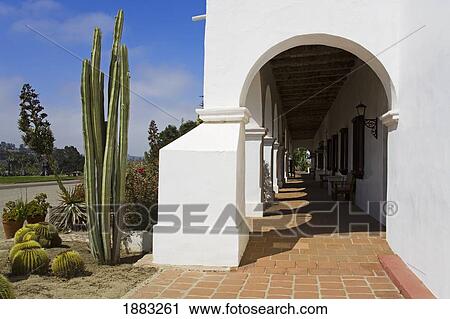 Stock Image - San Luis Rey Mission Church; Oceanside, California, United States Of America. Fotosearch