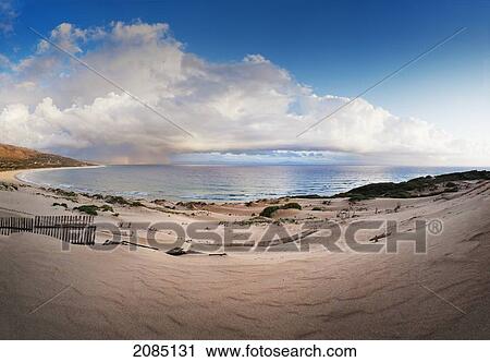 Stock Image - Sand Dunes At Punta Paloma; Tarifa Cadiz Andalusia Spain. Fotosearch