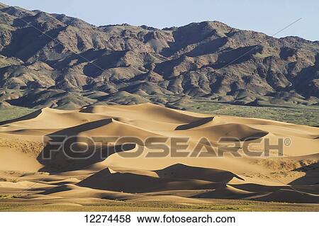 Stock Photo - Sand dunes of Khongoryn Els, Gobi Gurvansaikhan National Park, ÃƒÆ’Ã¢â‚¬â€œmnÃƒÆ’Ã‚Â¶govi Province, Mongolia. Fotosearch