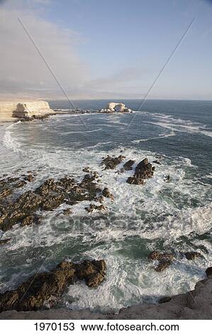 Sandstone Cliffs And The Natural Monument Of La Portada De Antofagasta, Antofagasta Region, Chile View Large Photo Image Stock Image - Sandstone Cliffs And The Natural Monument Of La Portada De Antofagasta, Antofagasta Region, Chile. Fotosearch
