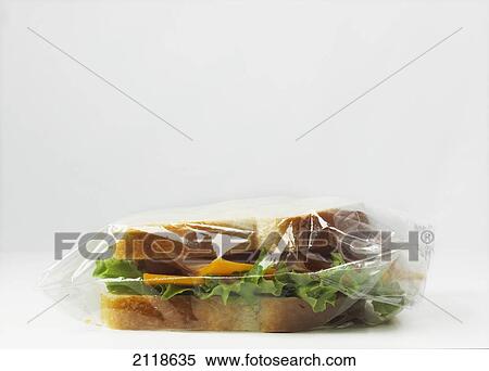 Stock Photography - Sandwich In A Plastic Bag. Fotosearch