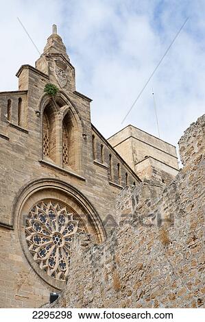 Stock Photo - Sant Jaume's Church In Alcudia, Mallorca, Balearic Islands, Spain. Fotosearch