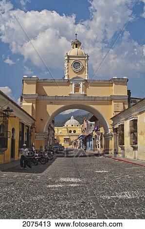 Stock Image - Santa Catarina Arch; Antigua Guatemala. Fotosearch