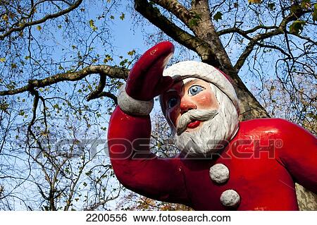 Stock Photograph - Santa Claus, Winter Wonderland, London, Uk. Fotosearch