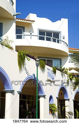 Santa Cruz Port, Huatulco, Oaxaca State, Mexico; Tropical Storefront View Large Photo Image Picture - Santa Cruz Port, Huatulco, Oaxaca State, Mexico; Tropical Storefront. Fotosearch