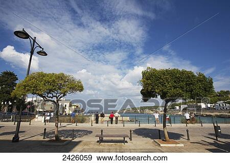 Stock Photo - Santa Maria al Bagno promenade; Salento, Pulia, Italy. Fotosearch