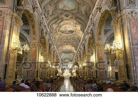 Santiago De Compostela Cathedral Santiago Santiago Metropolitan Region Chile Stock Photo Fotosearch