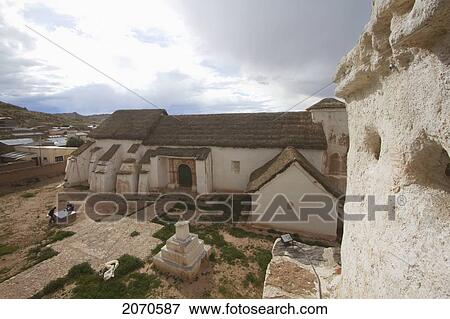 Stock Photo - Santiago De Curahuara De Carangas Church, Curahuara De Carangas, Oruro, Bolivia. Fotosearch