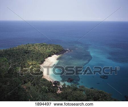 Stock Photo - Sao Tome E Principe, Principe Island, Landscape, Banana Beach.. Fotosearch