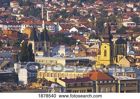 Sarajevo Cityscape View Large Photo Image Stock Image - Sarajevo Cityscape. Fotosearch