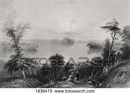 Saratoga Lake New York Usa From A 19Th Century Print Engraved R Wallis After W H Bartlett View Large Photo Image Stock Photo - Saratoga Lake New York Usa From A 19Th Century Print Engraved R Wallis After W H Bartlett. Fotosearch