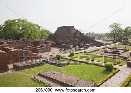 Stock Image - Sariputra Stupa (Temple Site No. 3), Nalanda Mahavihara, Bihar, India. Fotosearch