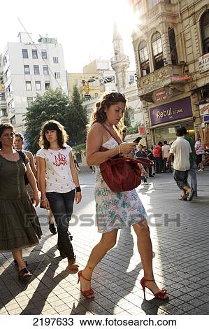 Saturday afternoon crowds of shoppers on the Istiklal pedestrian avenue. Istanbul, Turkey. View Large Photo Image Stock Image - Saturday afternoon crowds of shoppers on the Istiklal pedestrian avenue. Istanbul, Turkey.. Fotosearch