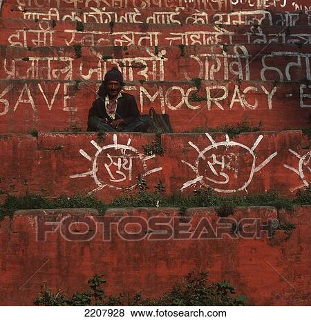 'save Democracy'. Kathmandu, Nepal. View Large Photo Image Stock Photo - 'save Democracy'. Kathmandu, Nepal.. Fotosearch